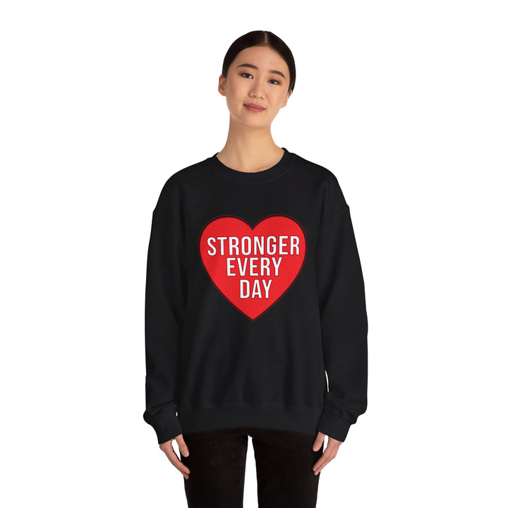 Sweatshirt — Stronger Every Day Heart Crewneck