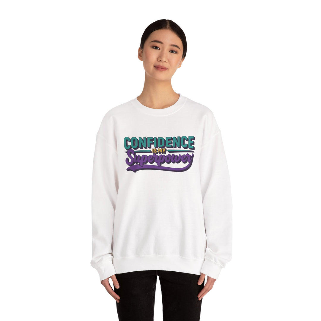 Crewneck Sweatshirt - "Confidence Is My Superpower" Retro Script