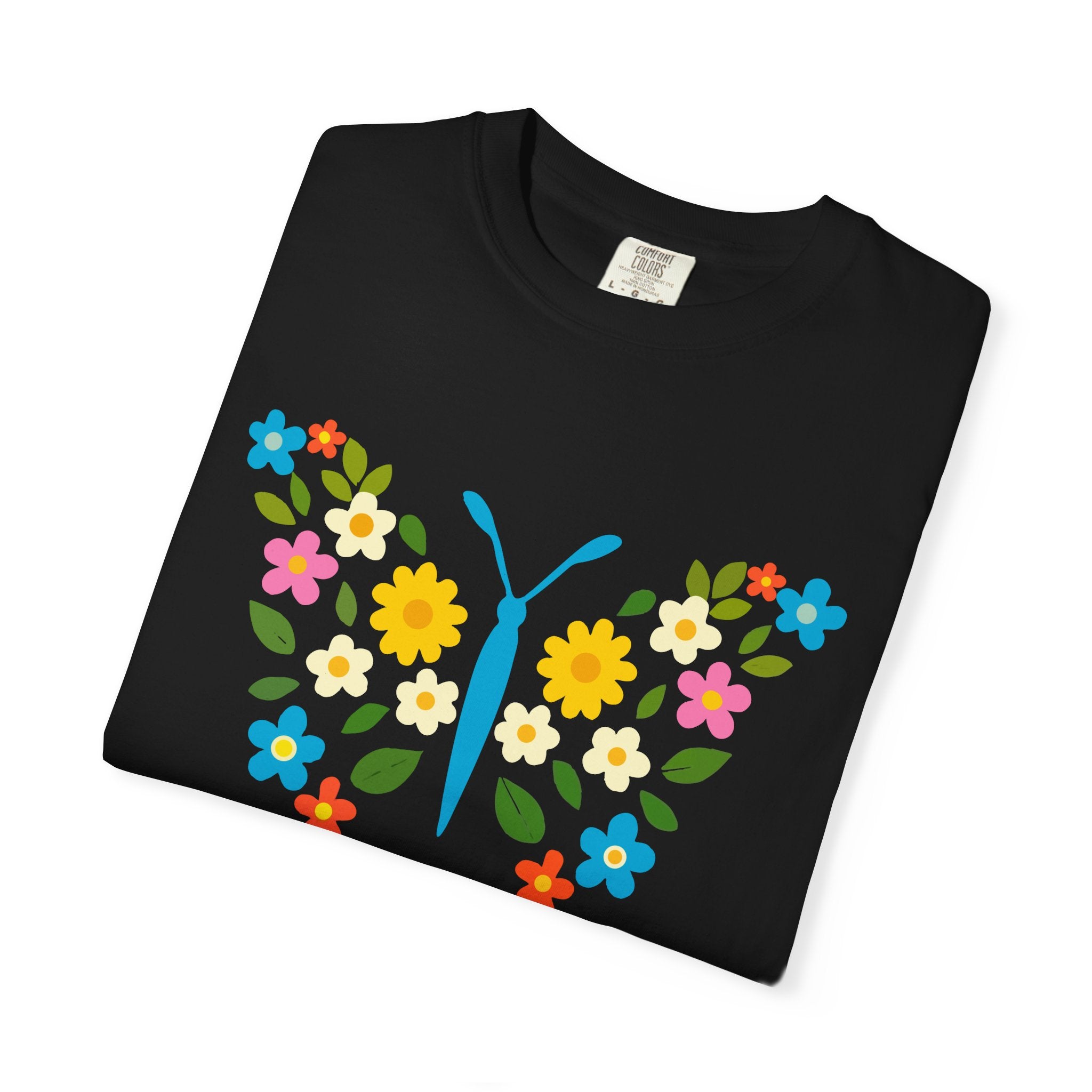 Together We Grow T-Shirt — Floral Butterfly Garden Tee
