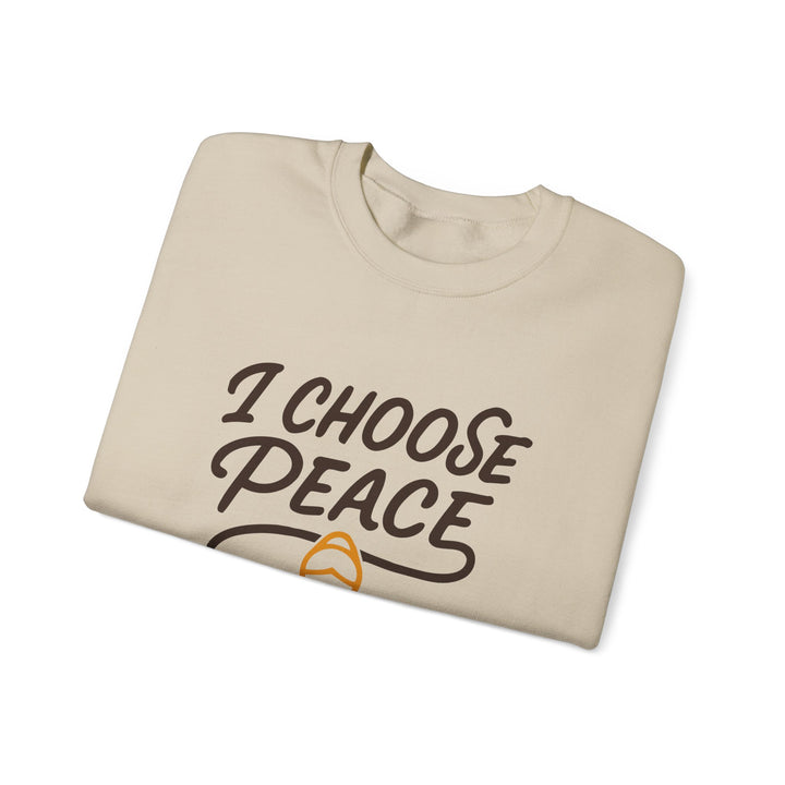 I Choose Peace Crewneck Sweatshirt - Meditation Yoga Graphic Pullover