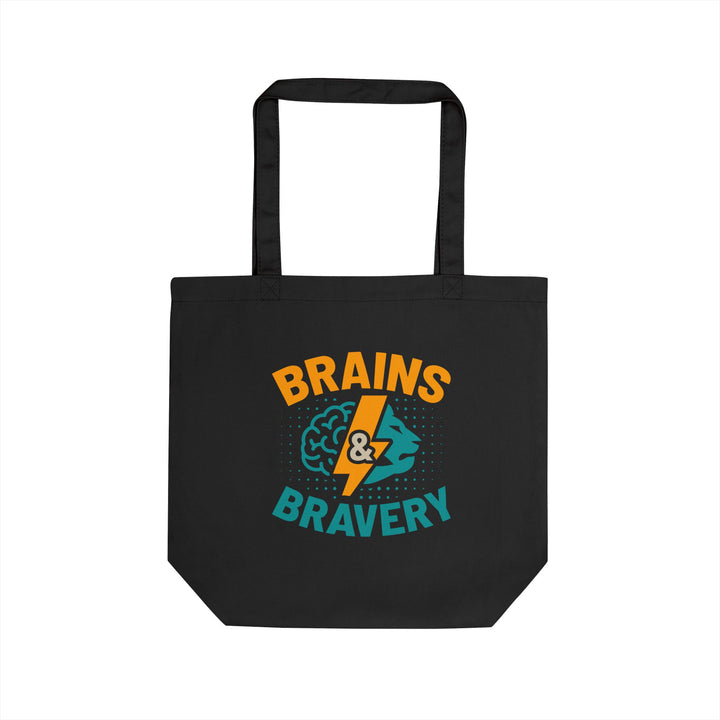 Brains & Bravery Eco Tote Bag – Inspirational Mental Health Awareness Canvas Shopper
