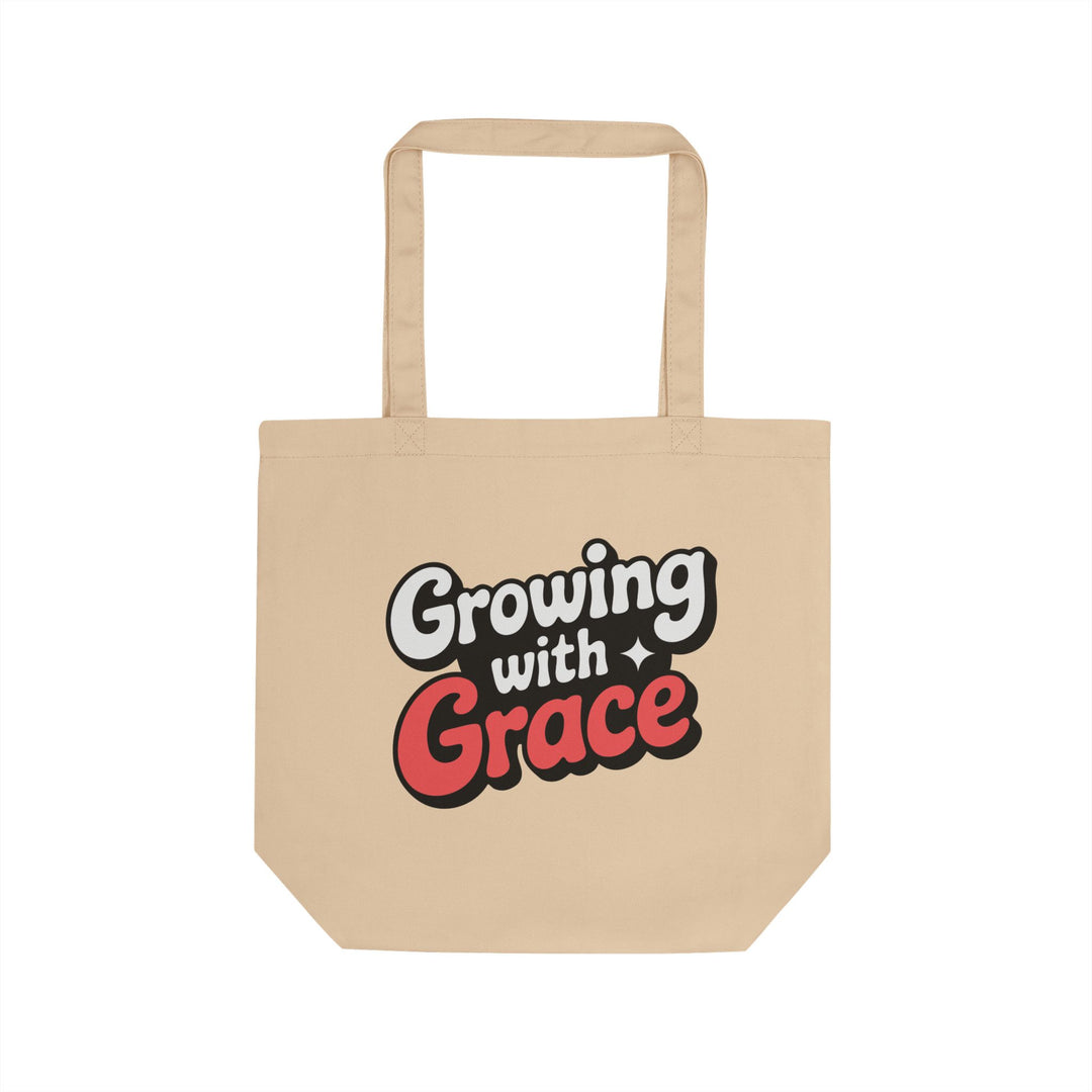 Growing with Grace Cotton Tote Bag — Inspirational Eco-Friendly Shopper