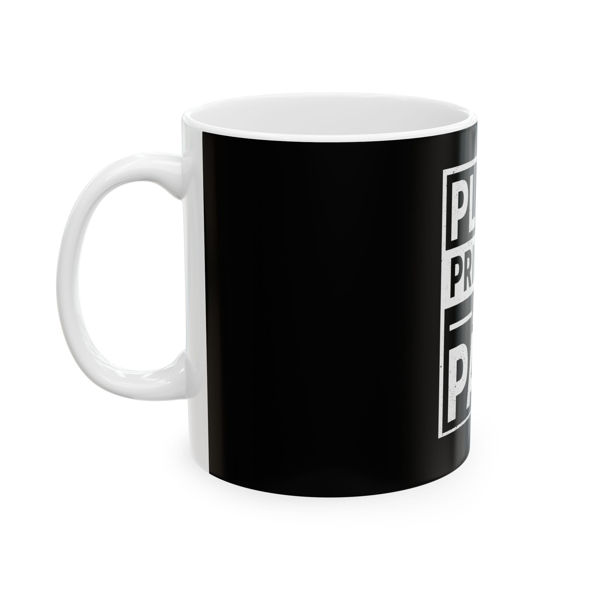 Plans Priority and Path Ceramic Mug — Motivational Coffee Cup (11oz/15oz)