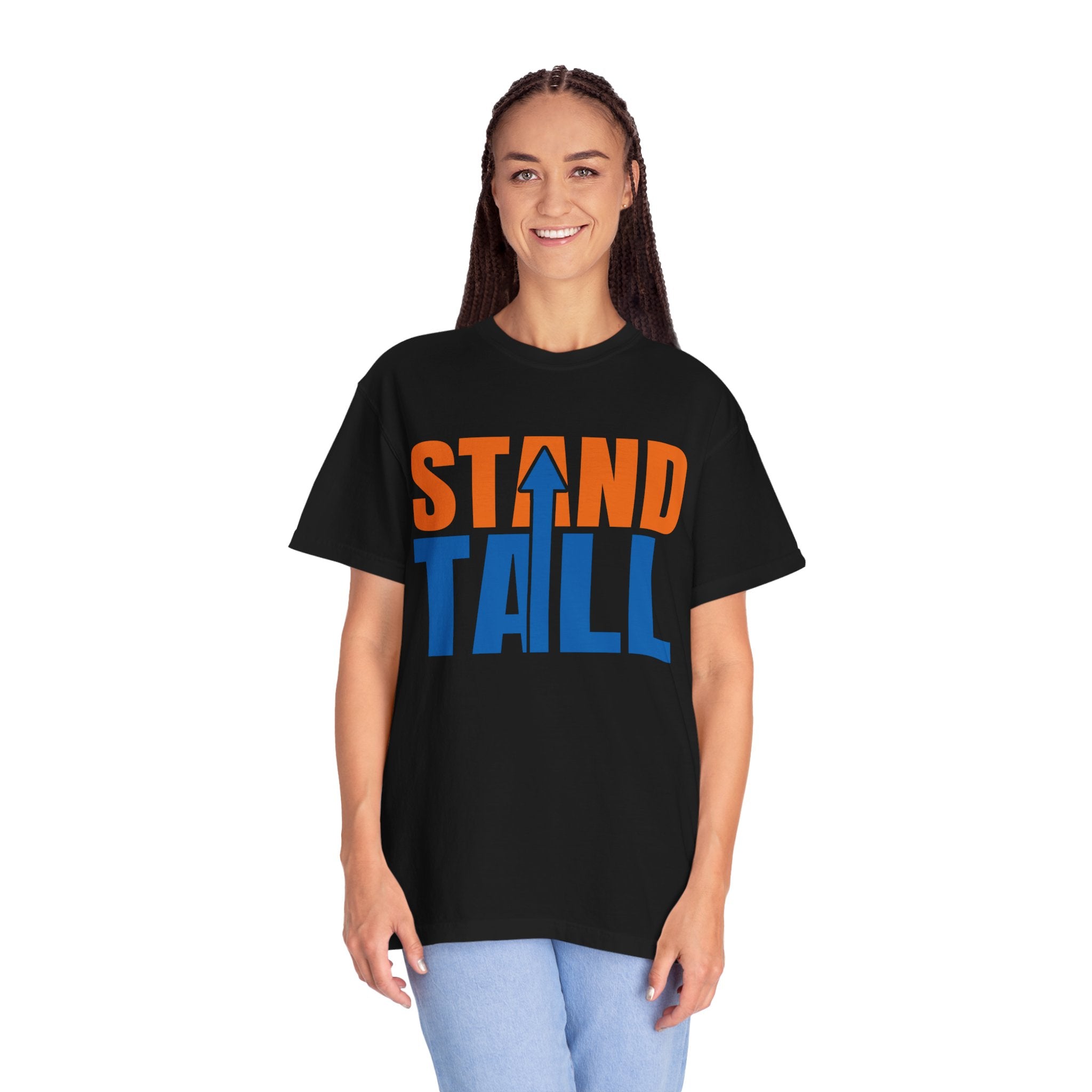 Stand Tall Graphic T-Shirt — Motivational Arrow Design