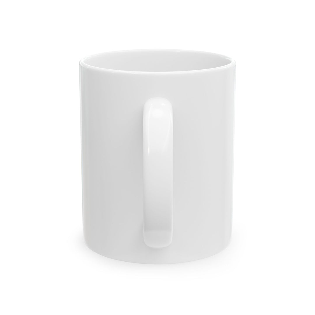 Abstract Blue & Orange Brushstroke Ceramic Mug — Minimalist Coffee Cup (11oz, 15oz)