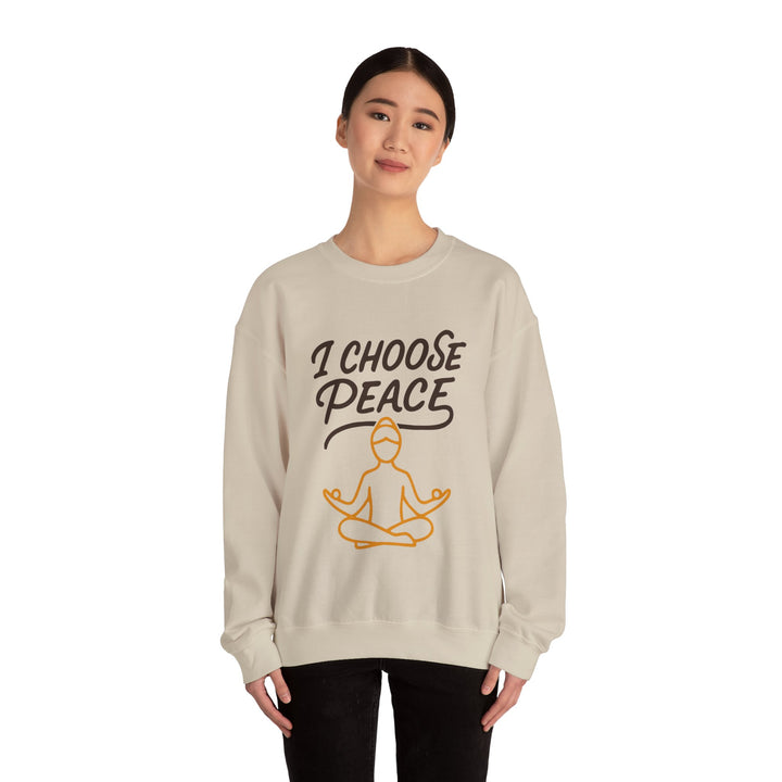 I Choose Peace Crewneck Sweatshirt - Meditation Yoga Graphic Pullover