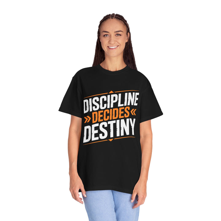 Discipline Decides Destiny T-Shirt — Motivational Gym & Fitness Tee