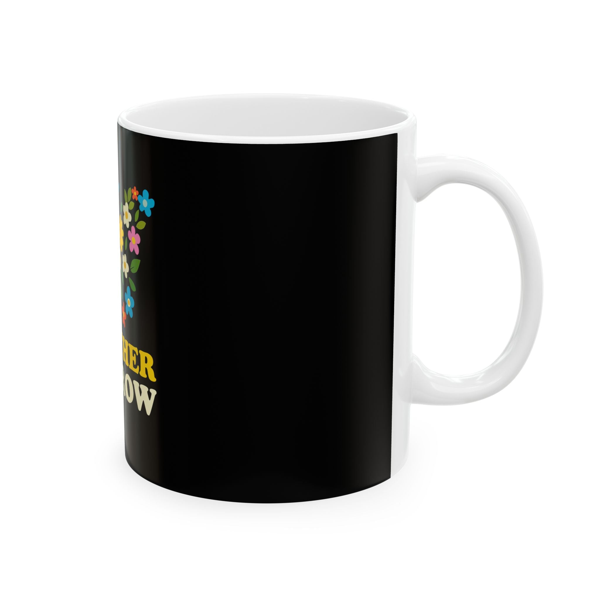 Together We Grow Floral Butterfly Ceramic Mug — Inspirational Tea Coffee Cup (11oz, 15oz)
