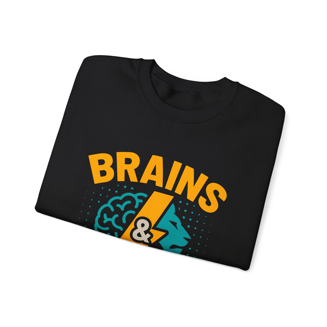 Brains & Bravery Sweatshirt — STEM Pride Crewneck for Students & Teachers