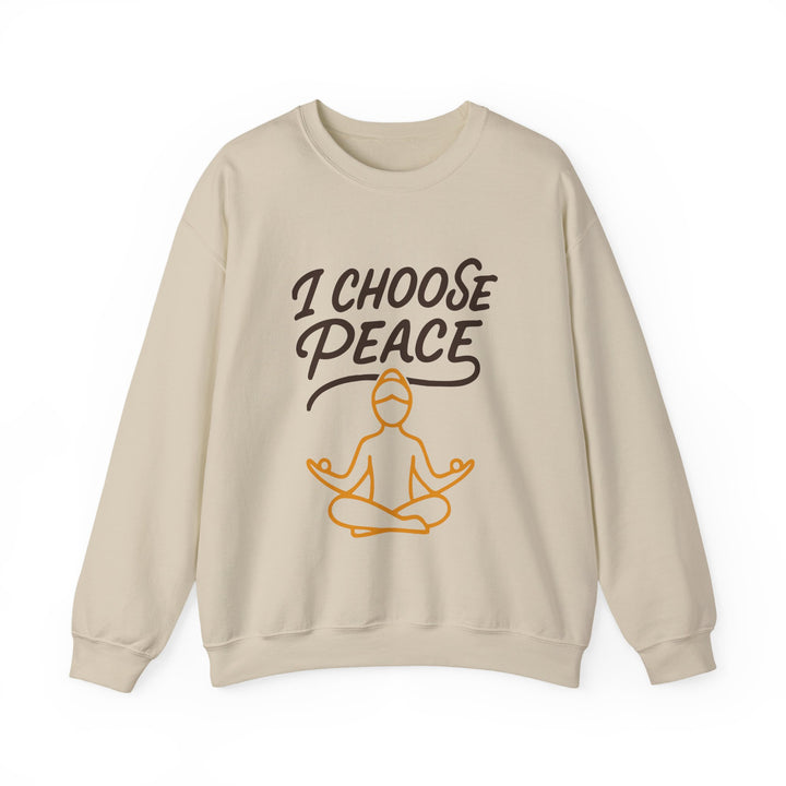 I Choose Peace Crewneck Sweatshirt - Meditation Yoga Graphic Pullover