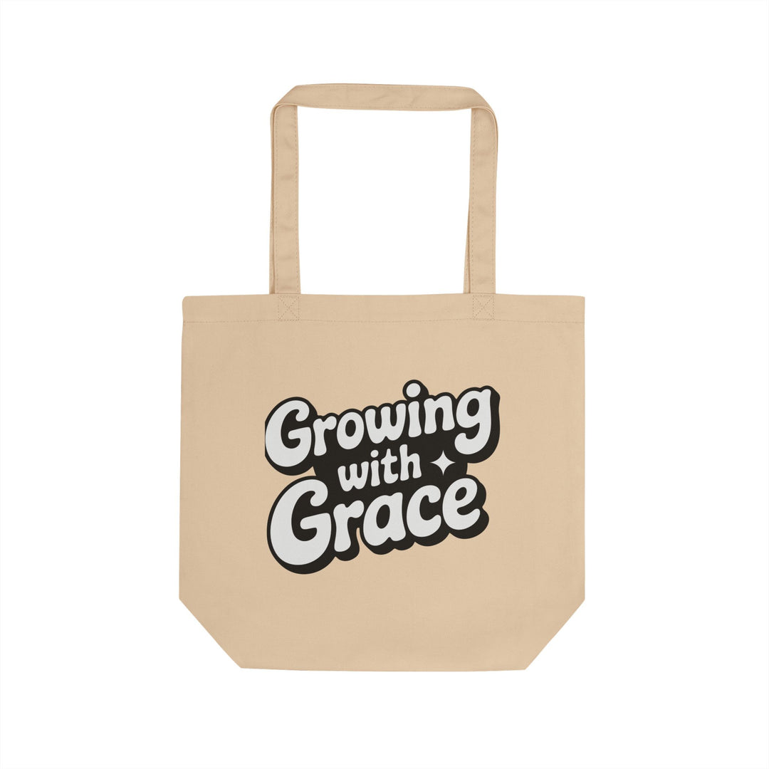 Growing With Grace Tote Bag — Inspirational Eco Canvas Market Tote