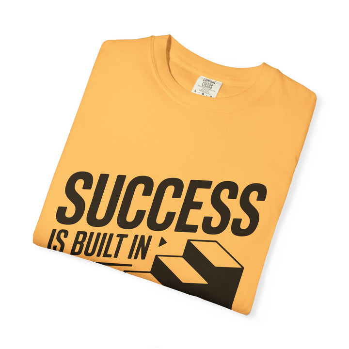 Success Is Built in Order T-Shirt — Motivational Staircase Graphic Tee