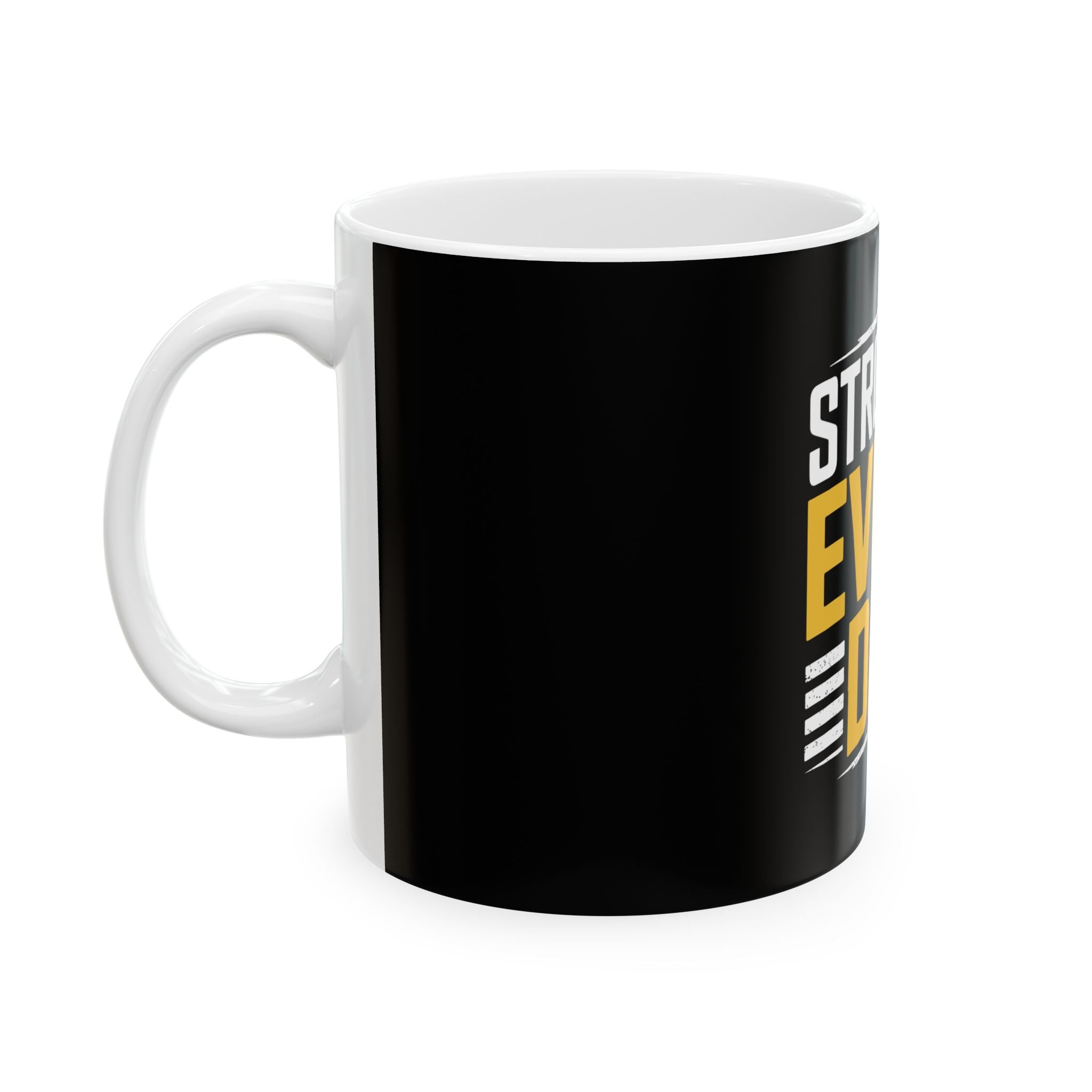 Stronger Every Day Inspirational Fitness Mug — Motivational Coffee Cup for Gym & Recovery (11oz, 15oz)