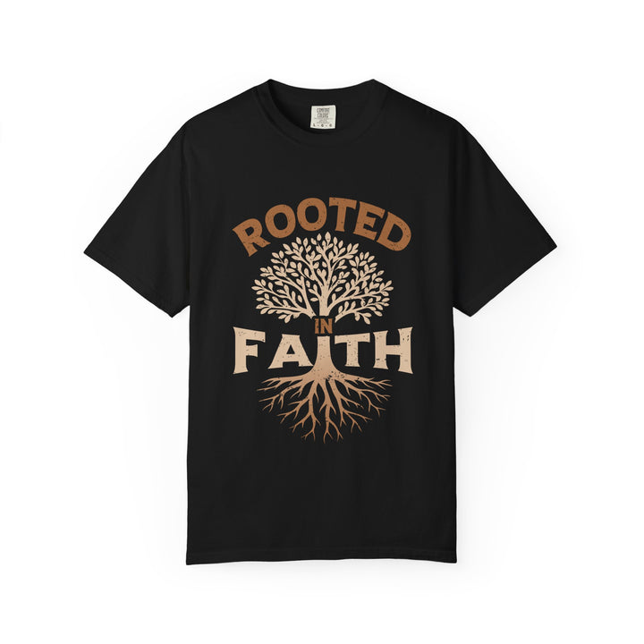 Rooted in Faith T-Shirt — Christian Tree of Life Inspirational Tee