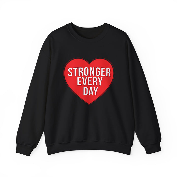 Sweatshirt — Stronger Every Day Heart Crewneck