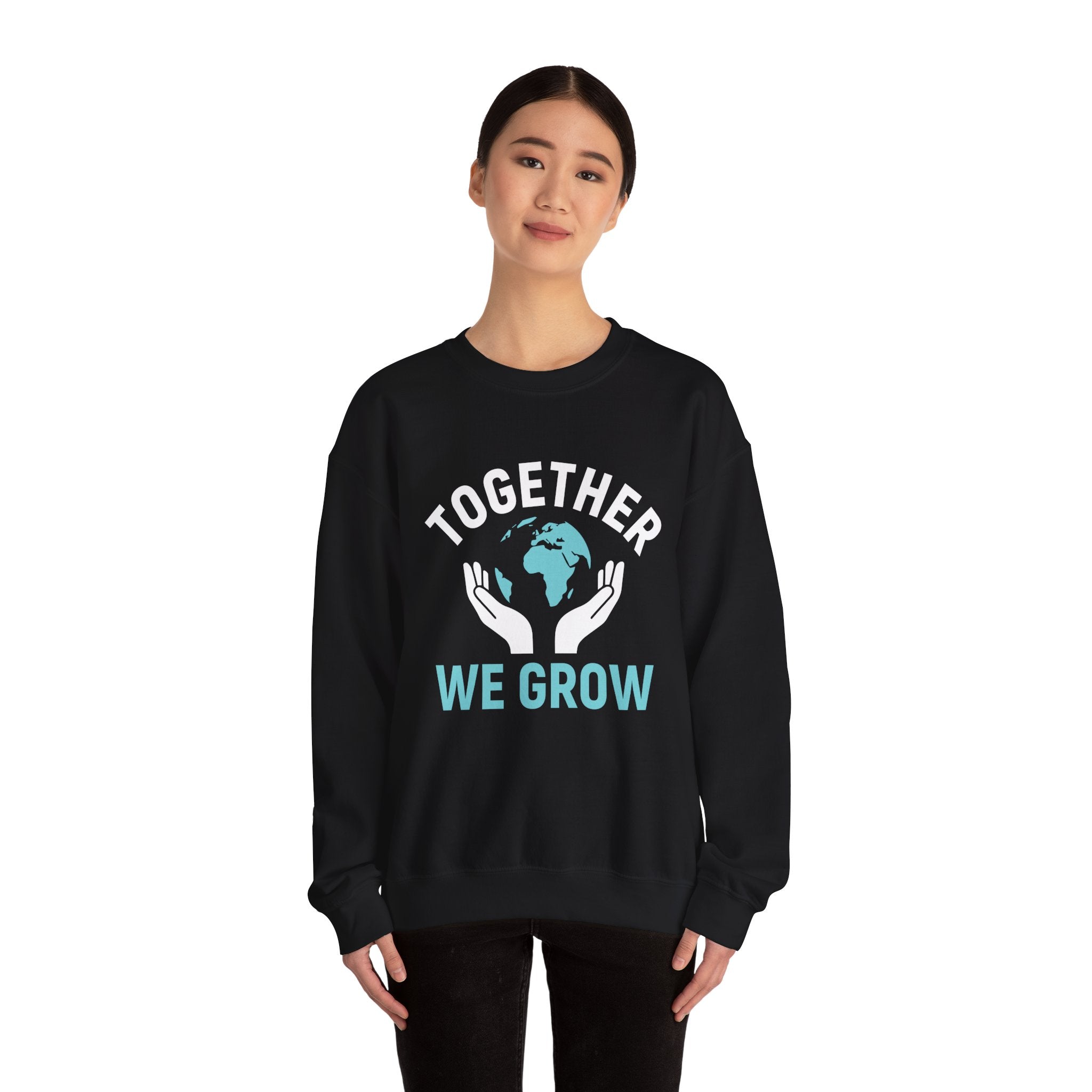 Crewneck Sweatshirt — "Together We Grow" Earth Care Graphic