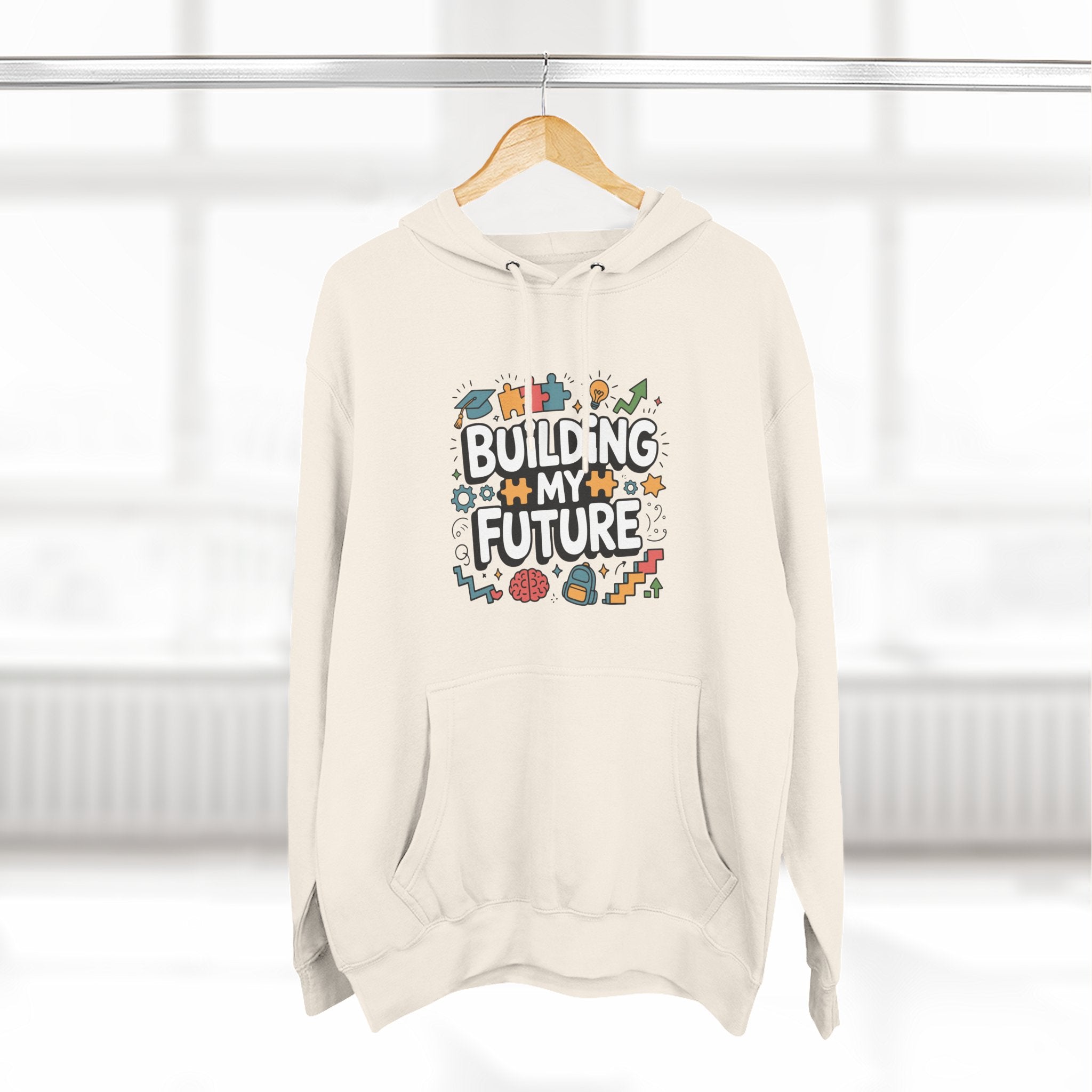 Building My Future Hoodie — Motivational Construction Graphic Sweatshirt